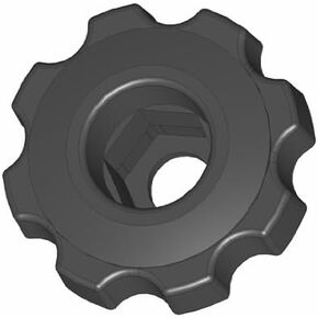 Innovative Components ANH5-HEXF6 2.38" Snap Lock Fluted Knob hex hole to accept M8 nuts and bolts, black pp (Pack of 10)