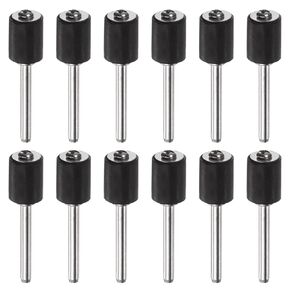 HARFINGTON 12pcs 3/8 Inch Sanding Drum Rubber Mandrels 1/8 inch Shank Sanding Sleeve Holder for Drum Sander Rotary Grinder
