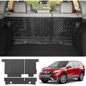 Cargo Mat with Floor Mat Fit for 2017-2022 Honda CRV Fuel Model, TPE Cargo Liner All Weather Trunk Mat Replacement for 2017-2022 Honda CR-V Accessories(17-22 Fuel Model)