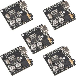 HiLetgo 5pcs Bluetooth 5.0 Mp3 Lossless Decoder Board VHM-314 USB-C Audio Bluetooth Receiver Board Wireless Stereo Music Module Type-C