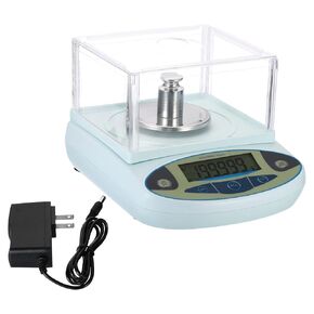 PATIKIL Lab Scale 300gx0.001g, High Precision Electronic Analytical Balance Sensitive with Windshield, Digital Precision Scale with 200g Calibration Weights for Jewelry Laboratory Science
