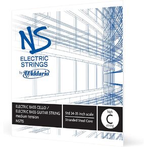 D'Addario NS Electric Bass/Cello Single A String, 4/4 Scale, Medium Tension