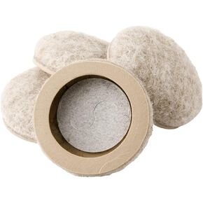 Super Sliders 1" Round Self-Stick Formed Felt Furniture Pads with More Protection for Surfaces and Furniture Legs, Beige (4 Pack)