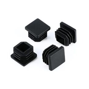 1 Inch (25 mm) Square Plastic Plugs Tubing End Caps for Square Tubing Post (4 Pack)
