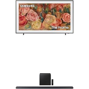 SAMSUNG 55-Inch Class QLED 4K LS03D The Frame Series Quantum HDR Smart TV w/ Dolby Atmos, Art Mode, Anti-Reflection, Customizable Frame, Slim Fit Wall Mount with Alexa Built-In (QN55LS03D, 2024 Model)