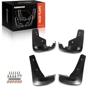 A-Premium Set of 4PCS Mud Flaps Splash Guards Mudguards Mudflaps with Hardware Accessories Compatible with Mazda CX-5, 2017-2022, Sport Utility, Black Color, W/O Fender Flares, Front and Rear