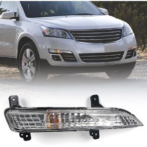 Huray Right Turn Signal Light for Chevy Traverse 2013-2017 Running Lights w/Bulbs RH Corner Light Driving Lamps Clear Lens Replacement for GM2531135 Passenger Side
