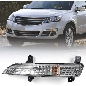 Huray Right Turn Signal Light for Chevy Traverse 2013-2017 Running Lights w/Bulbs RH Corner Light Driving Lamps Clear Lens Replacement for GM2531135 Passenger Side
