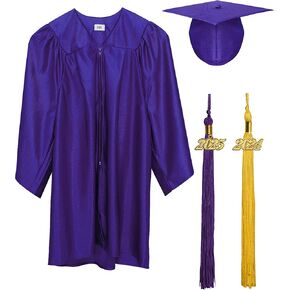 LYDTICK Shiny Preschool Kindergarten Graduation Cap and Gown for Kids With 2024 2025 Tassels Charms in Kuwait
