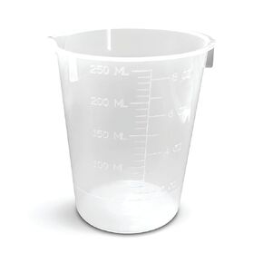 Plastic Beaker 250ml Set of 50 by Maryland Plastics – Clear Graduated Polypropylene Disposable Beakers with Pour spout– for Resin, School or Home use