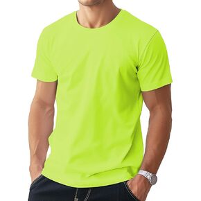 RGJU Mens Crewneck Tshirt Plain, Relaxed Fit Basic T Shirts