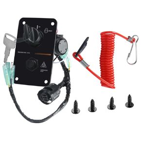 Main Switch Panel Single Engine Key Switch Panel Assembly On-Off-Start Control Box for Yamaha Outboard Yacht 704-82570-12-00 704-82570-08-00