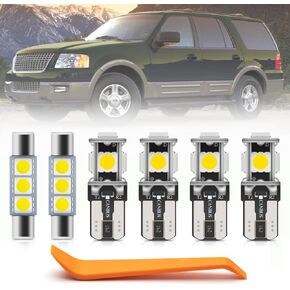 12pcs White LED Interior Light Bulbs Kit for Ford Expedition 1997 1998 1999 2000 2001 2002 Map Dome Trunk License Plate Lights Super Bright LED Interior Lights Bulb + Install Tool