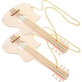 2pcs Graffiti Painting Guitar Toys Kids DIY Crafts Wooden Guitar Toy for Kids Graffiti Wooden Guitar Toy Wooden Graffiti Guitar Toy Wood Guitar Wooden Handmade DIY Guitar Kids Toys