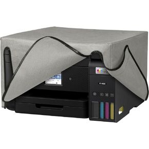 kwmobile Dust Cover Compatible with Epson Eco Tank ET-3850 / Eco Tank ET-4856 - Printer Case - Fabric Protector Cover - Light Grey