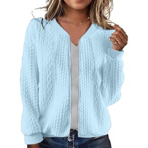 Zip Up Sweater for Women Casual Sweater Cardigan Outerwear Trendy Winter Jacket Coat
