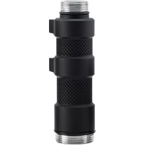 Z-BOLT 18650 Light Body for Surefire KE2-DF Light Heads - Weltool LH8, Malkoff, Light Heads & All Scout Type Tailcaps (Black - KNURLED)