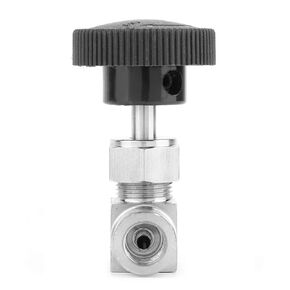 Straight Needle Valve BSPP Female Thread Needle Valve, Solid Stainless Steel Instrument Gas Needle Valve, Straight Needle Valve for Water Gas Oil Transmission (A)