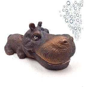 Superdream Frog Air Stone Bubbler Aerating Aquarium Ornament Fish Tunk Decorations (Hippopotamus)