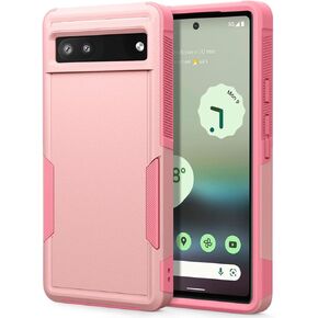 Oumida for Google Pixel 6A Case, Dual Guard Pixel 6A Phone Case Tough Layer Back Hardshell Hybrid Silicone Shockproof Full Body Protective Phone Case for Google Pixel 6A (Black)