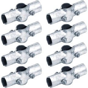 8 حزمة خط السكك الحديدية المشبك يصلح للحجم الاسمي 1/2 "أنابيب الصلب المجلفن (OD 0.84")، سلسلة ربط سياج بوليفارد المشبك الدفيئة عبر موصل الشبكة، 3 طريقة الأنابيب المشابك أنبوب تركيب كليب مع الترباس in Kuwait