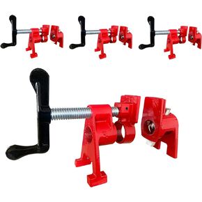 HimaPro 4-Pack 3/4 Inch H-Style Professional Pipe Clamp Set - Designed For Woodworking, Carpentry, Home Improvement, and DIY Jobs