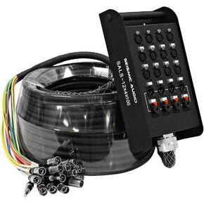 Seismic Audio - SALS-12x4x100 - 12 Channel 100' Pro Stage XLR Snake Cable (XLR & 1/4" TRS Returns) for Recording, Stage, Studio use