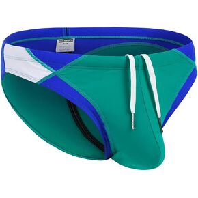 MUEBAIRES Men's Swim Briefs with Adjustable Drawstring Sexy Bikini Swimsuit Swimwear Pouch Enhance Low Waist