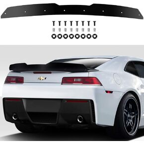 Rear Wickerbill Spoiler Compatible with 2016-2022 Chevy Camaro 6TH GEN SS Wicker Bill Spoiler Add-on Style, 1 Piece Poly Aluminium Wickerbill