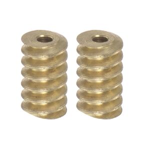 HARFINGTON 2pcs Worm Gear Shaft Brass 0.5 Modulus 1.98mm Hole Diameter Drive Gear Box Shaft