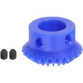 HARFINGTON 1.0 Modulus 25 Teeth 12mm Inner Hole Tapered Bevel Gear 1:1 Plastic Miter Gear with M5 Fixing Hole and 2pcs M5 Set Screws