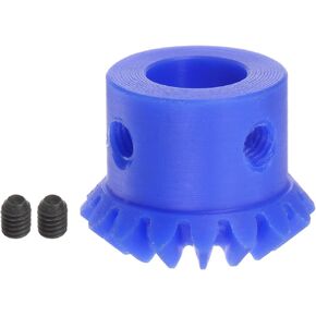 HARFINGTON 1.5 Modulus 20 Teeth 8mm Inner Hole Tapered Bevel Gear 1:1 Plastic Miter Gear with M5 Fixing Hole and 2pcs M5 Set Screws