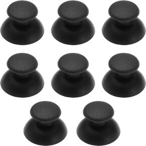 eMagTech 8PCS Thumbsticks Compatible with PS3 Controller Joystick Grip Analog Stick Cap Cover Replacement Repair Accessories Black