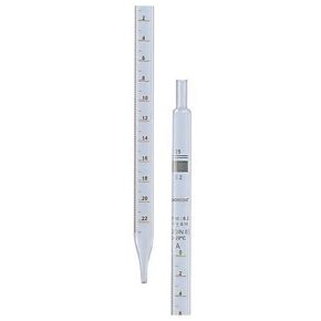 Borosil® Reusable Class B Mohr (Measuring) Pipettes (Pipets) with Permanent Amber Graduations, 0.1mL (0.01ml Intervals), 20/CS