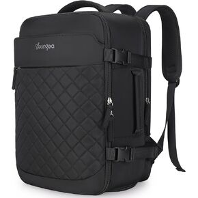 YOUNGOA 35L 18x14x8 Inch Personal Item Bag Backpack for Women, Travel Backpack Carry on Flight Approved for Spirit/Frontier etc, Black