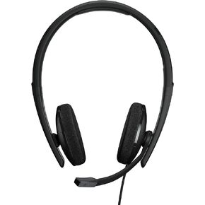 EPOS I SENNHEISER C10 USB Headset with Microphone | Wired Headphones with Simple and Flexible USB C Connection and EPOS BrainAdapt™ Technology ,Black