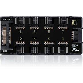 Noctua NA-FH1, 8 Channel Fan Hub for up to Eight 12V or 5V Based 4-pin PWM or 3-pin Fans (Black)