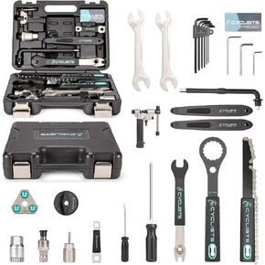 Bike Tool Kit with Storage Case - 22 PCS Bicycle Repair Tool Set Portable Tools Box - Bike Maintenance Tools for Road Bikes and Mountain Bikes