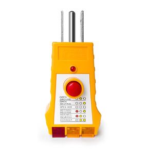 Outlet Tester for Grounding Products, Outlet Tester with GFCI, Electrical Receptacle Tester, Plug Tester, Socket Tester for North American Outlets