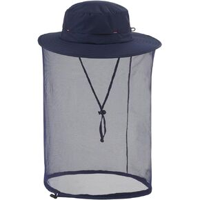 Connectyle Men's Mosquito Net Hat for Fishing Gardening Beekeeping Hiking Boonie Hat Outdoor UPF 50+ UV Sun Protection Hat
