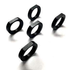 Jam Nut 1/2x28,5/8x24 Steel Black 5 Pack (1/2x28)