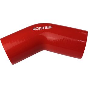 Ronteix Universal 4 Ply High Performance 45 Degree Elbow Coupler Silicone Hose (1.5''(38MM), BLACK)