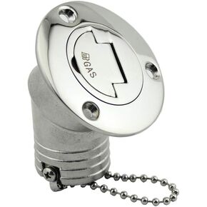 316 Stainless Steel Marine Boat Deck Fuel Filler Keyless Cap for Boat Yacht (1-1/2 Inch)