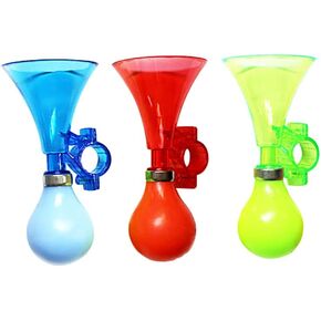 3 Pcs Plastic Bike Bugle Squeeze Air Clown Horn Kids Bicycle Horn Bell Manually Loudspeaker Siren Hooter for Children Bike