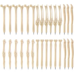 SunAngel Creative Novelty Bone Shape Ballpoint Pens,0.7mm Black Ink Bone Model Pens & Nurse Doctor Pens for Halloween,Thanksgiving,Christmas,New Year’s Day(30pcs)