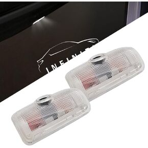 2PCS LED Car Door Logo Lights Projector Compatible with Infiniti Q50 Q50L (V37) 2008-2022 Puddle Lights Ghost Shadow Light Kit Car Accessories