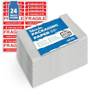 Over 400 Sheets of Blank Packing Paper in Bulk | Approx. 10 lb. Newsprint/Newspaper Moving Essentials and Supplies | Great for Wrapping Fragile Items, Other Materials, Accessories like Dishes, Glasses
