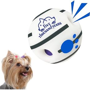 Small（3.14" Diameter) Interactive Dog Toys Ball,Shake Make Giggle Sound,Squeaky Dog Toys Ball,Chewing Ball for Training,Herding Balls Indoor Outdoor Safe Dog Gifts for Puppy Small Dogs