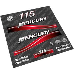 411 Decals Aftermarket Replacement for Mercury 115 (2005-2007) Outboard Decal (Sticker) Set
