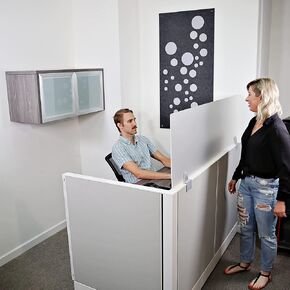 Acrylic Mounted Large Brackets Quality Desk Privacy Panel & Divider for Your Office Cubicle-Increase Separation & Improve Productivity, 24" x 72", Clear in Kuwait